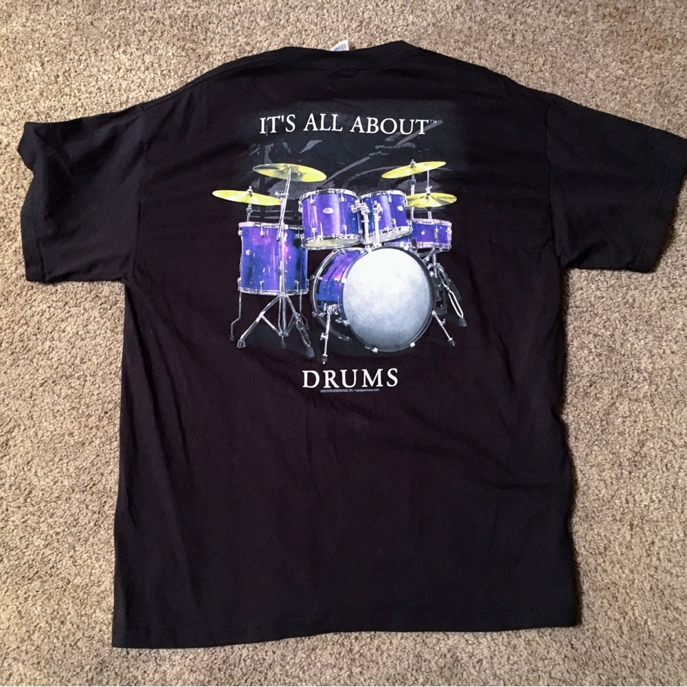 all about Drums T-shirt large cotton